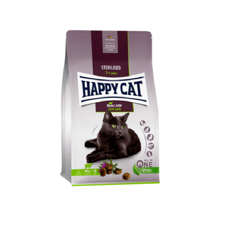 Happy Cat Сухой корм для кастрированных котов и стерилизованных кошек с пастбищным ягненком, 4 кг - фото 1