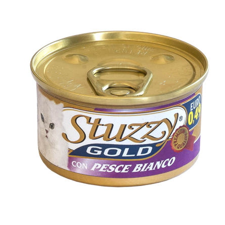 Stuzzy Gold Мусс для взрослых кошек (с белой рыбой), 85 гр - фото 1