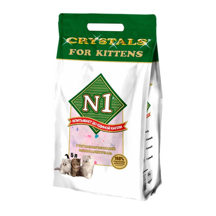 N1 Наполнитель силикагелевый для котят 5л – интернет-магазин Ле’Муррр