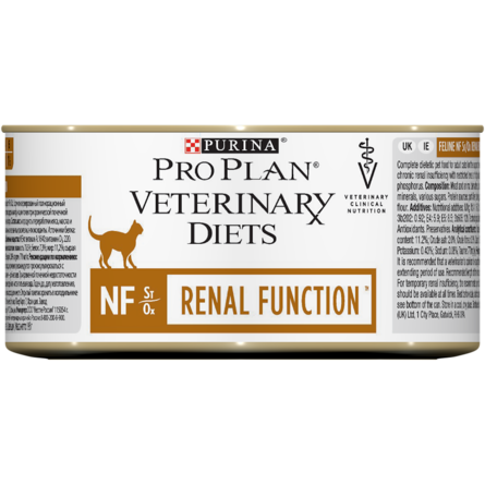 Влажный корм Pro Plan Veterinary Diets NF St/Ox для взрослых кошек при патологии почек, Консерва, 195 гр
