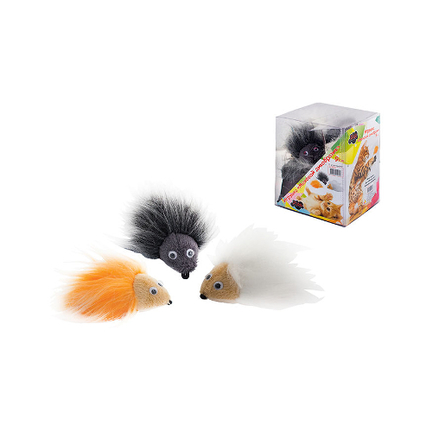 Zoo-M Дикобразик меховой игрушка для кошек – интернет-магазин Ле’Муррр