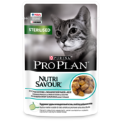 Влажный корм Pro Plan® Nutri Savour® для стерилизованных кошек и кастрированных котов (кусочки с океанической рыбой, в желе)