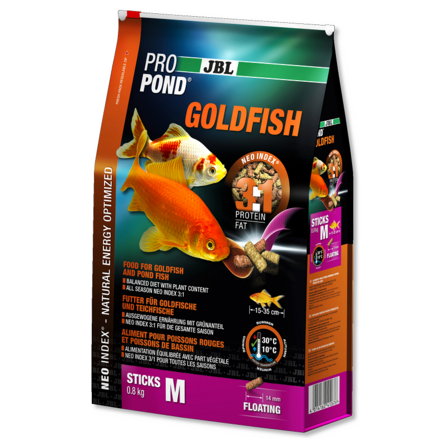 JBL ProPond Goldfish M Основной корм в форме плавающих палочек для золотых рыбок среднего размера, 854 гр
