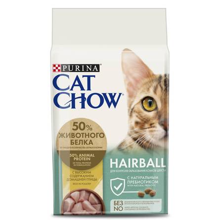 Cat Chow Special Care Hairball Control Сухой корм для взрослых кошек для выведения шерсти (мясное ассорти), 1,5 кг - фото 1