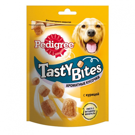 Pedigree Tasty Bites Лакомство для собак (ароматные кусочки курицей) – интернет-магазин Ле’Муррр