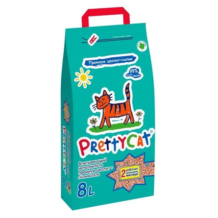 Купить PrettyCat Premium Наполнитель впитывающий, 8л, 4 кг за 389.00 ₽