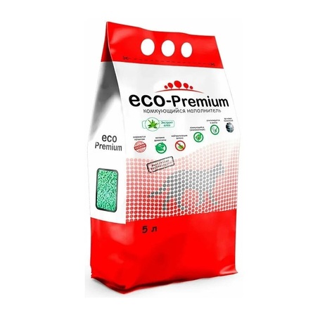 ECO Premium Древесный комкующийся наполнитель, алоэ, 1,9 кг - фото 1