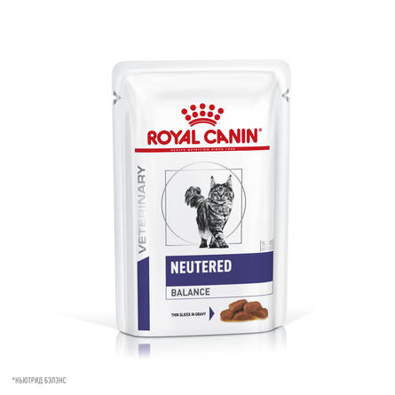 Royal Canin Neutered Weight Balance Влажный лечебный корм для стерилизованных кошек и кастрированных котов при проблемах с весом, 85 гр - фото 1