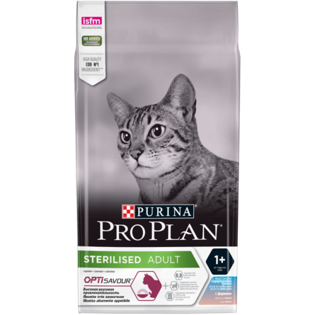 Сухой корм Pro Plan® для стерилизованных кошек и кастрированных котов (с высоким содержанием трески и c форелью), 3 кг