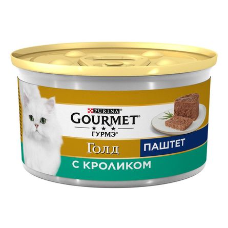 Gourmet Gold Паштет для взрослых кошек (с кроликом), 85 гр - фото 1