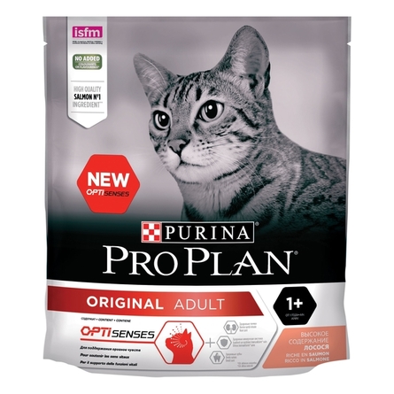 Pro Plan Adult Сухой корм для взрослых кошек (с лососем и рисом), 400 гр  - купить со скидкой