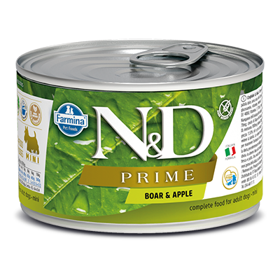 Farmina N&D Prime Беззерновые консервы для взрослых собак мелких пород, кабан и яблоко, 140 г - фото 1