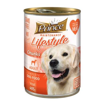PRINCE Консервы для собак, телятина в соусе, 405 гр - фото 1