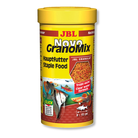 JBL Novo Grano Mix Relif Корм для средних и больших видов аквариумных рыб, гранулы, 250 мл - фото 1