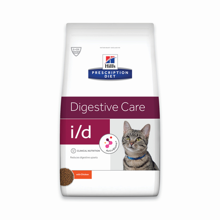 Hill's Prescription Diet i/d Digestive Care Сухой диетический корм для кошек при расстройствах пищеварения, жкт (с курицей), 1,5 кг - фото 1