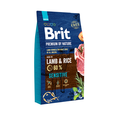 Brit Premium By Nature Sensitive Lamb сухой корм для собак с чувствительным пищеварением , 15 кг - фото 1