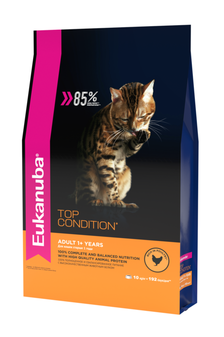 Eukanuba Adult Top Condition Сухой корм для взрослых кошек (с курицей) – интернет-магазин Ле’Муррр