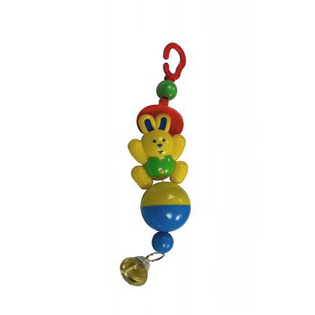 ДАНКО  Игрушка для попугаев на тросике с колокольчиком 
