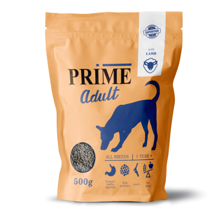 PRIME ADULT Сухой корм для собак всех пород, с ягненком, 500 гр - фото 1