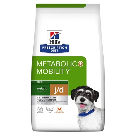 Сухой диетический корм для собак мелких пород Hill's Prescription Diet Metabolic + Mobility Mini способствует снижению веса при заболевании суставов, с курицей, 6 кг - фото 1