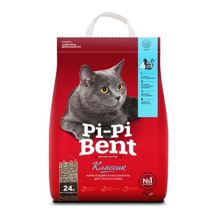 Pi-Pi Bent Комкующийся глиняный наполнитель для кошек – интернет-магазин Ле’Муррр