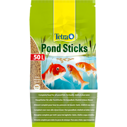 TetraPond Sticks Основной корм для всех видов прудовых рыб, 50 л - фото 1