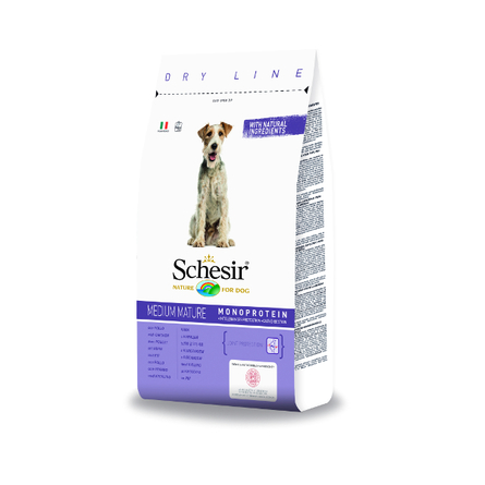 Schesir Dry Line Senior Medium Сухой корм для пожилых собак средних пород (с курицей) – интернет-магазин Ле’Муррр
