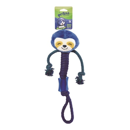 PET STAR Игрушка для собак ЛЕНИВЕЦ веревочная, с резиновой вставкой - фото 1