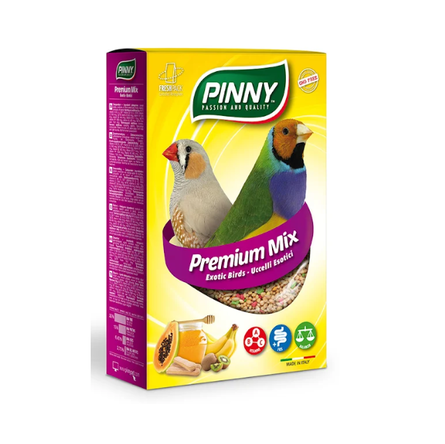 PINNY PM Полнорационный корм для экзотических птиц с фруктами, бисквитом и витаминами, 0,8 кг - фото 1