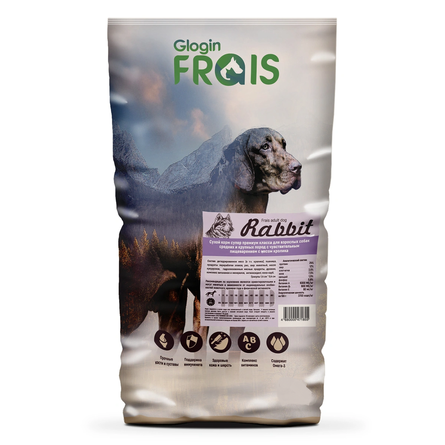 Frais Signature Adult Dog Rabbit Сухой корм для взрослых собак средних и крупных пород с чувствительным пищеварением , 3 кг - фото 1