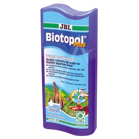 JBL Biotopol plus Препарат для удаления хлора и подготовки воды, защищает рыб при стрессе, 250 мл - фото 1