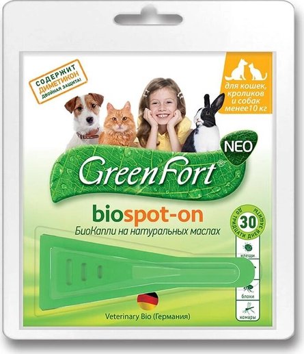 GreenFort NЕО БиоКапли для кошек, кроликов и собак до 10 кг - фото 1