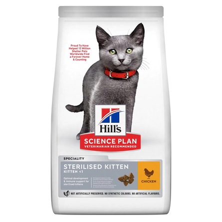 Купить Сухой корм Hill's Science Plan для стерилизованных котят, с курицей, 3 кг за 3795.00 ₽