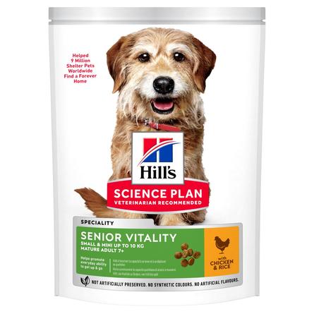 Hill's Science Plan Senior Vitality Сухой корм для пожилых собак мелких пород (с курицей и рисом), 1,5 кг - фото 1