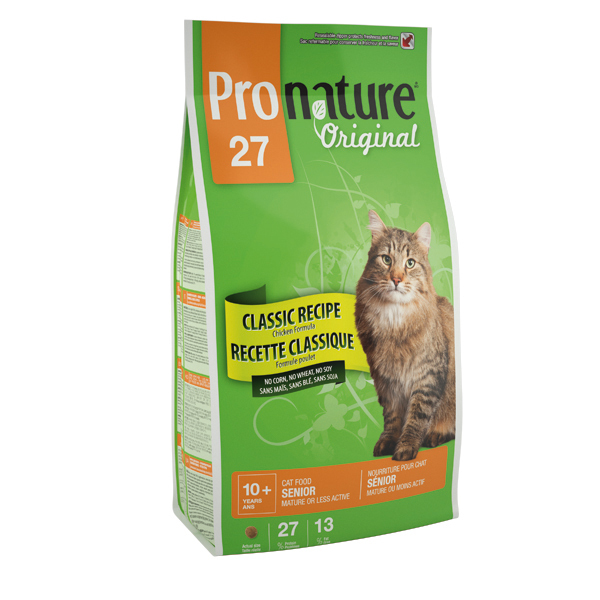 Pronature Original 27 Senior Mature Or less Active Сухой корм для пожилых и малоактивных кошек (с цыпленком)