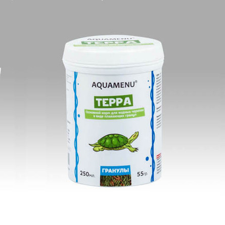 Aquamenu Терра Корм для водных черепах, гранулы, 55 гр - фото 1