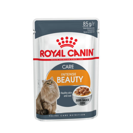 Royal Canin Intense Beauty Кусочки паштета в соусе для взрослых кошек для кожи и шерсти, 85 гр - фото 1