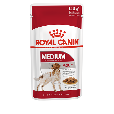 Royal Canin Medium Adult Кусочки паштета в соусе для взрослых собак средних пород, 140 гр