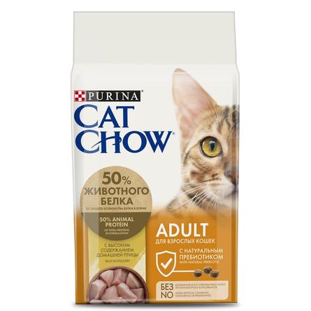 Purina Cat Chow Adult Сухой корм для кошек (домашняя птица), 1,5 кг - фото 1
