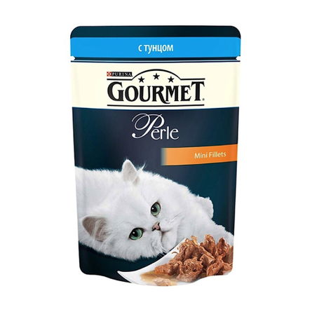 Gourmet Perle Кусочки филе в соусе для взрослых кошек (с тунцом) – интернет-магазин Ле’Муррр