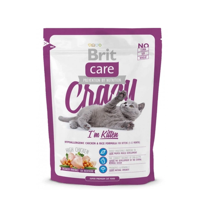Brit Care Cat Crazy Kitten Сухой корм для котят и беременных кошек, 0,4кг