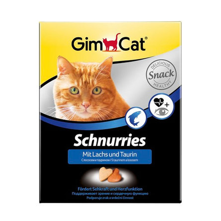 Gimcat Schnurries Витаминизированное лакомство для взрослых кошек (с таурином и лососем) – интернет-магазин Ле’Муррр