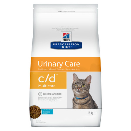 Hill's Prescription Diet c/d Multicare Urinary Care Сухой лечебный корм для кошек при заболеваниях мочевыводящих путей (с океанической рыбой), 1,5 кг - фото 1