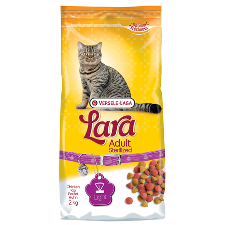Lara Adult Sterilized Сухой корм для взрослых стерилизованных кошек и кастрированных котов (с курицей), 2 кг