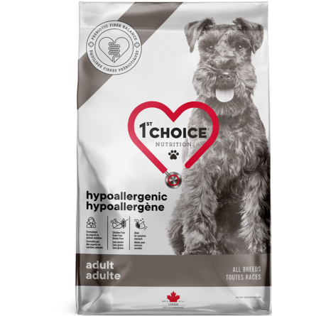 1st CHOICE Grain Free HYPOALLERGENIC Гипоаллергенный корм для взрослых собак (с уткой), 11 кг - фото 1