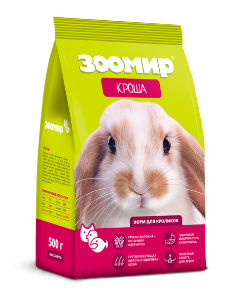 Зоомир Кроша Корм для кроликов, 500 гр