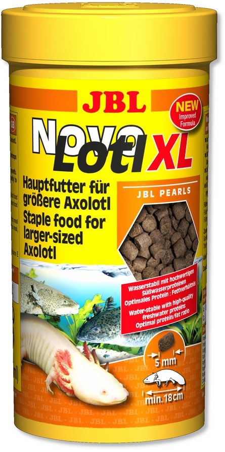 JBL NovoLotl XL Основной корм в форме гранул для крупных аксолотлей, 250 мл (150 г), 150 гр
