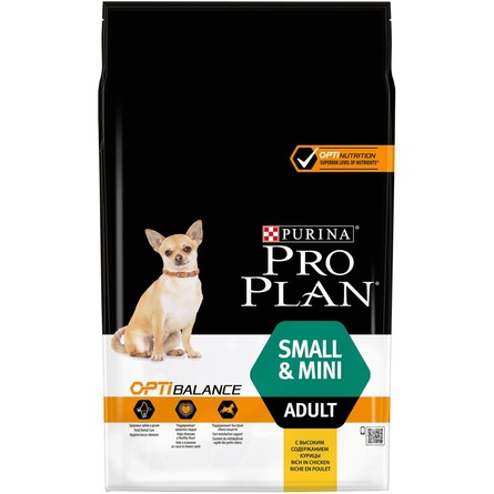 Pro Plan Small & Mini Adult Сухой корм для взрослых собак мелких пород (с курицей и рисом), 7 кг - фото 1