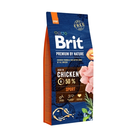 Brit Premium By Nature Sport Сухой корм для взрослых собак с высокими затратами энергии , 15 кг - фото 1