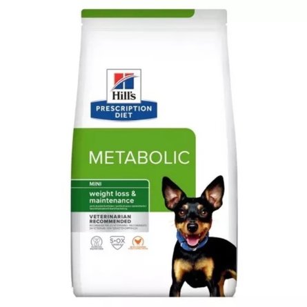 Hill's Prescription Diet Metabolic Weight Management Сухой лечебный корм для собак мелких пород для контроля избыточного веса (с курицей), 1,5 кг - фото 1